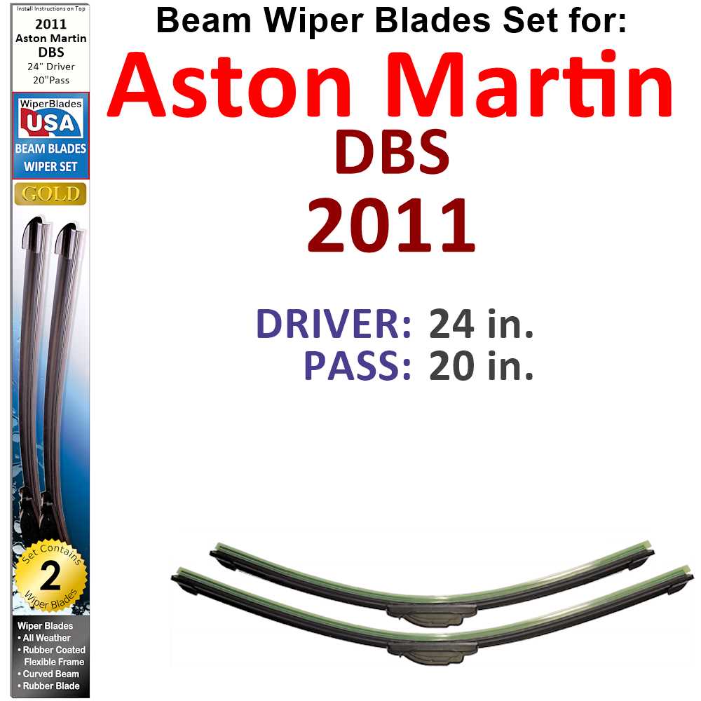 Beam Wiper Blades for 2011 Aston Martin DBS (Set of 2) - Premium Automotive from Bronze Coco - Just $27.99! Shop now at Rapidvehicles