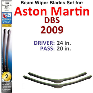 Beam Wiper Blades for 2009 Aston Martin DBS (Set of 2) - Premium Automotive from Bronze Coco - Just $32.99! Shop now at Rapidvehicles