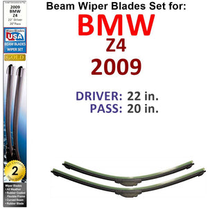 Beam Wiper Blades for 2009 BMW Z4 (Set of 2) - Premium Automotive from Bronze Coco - Just $27.99! Shop now at Rapidvehicles