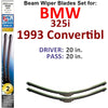 Beam Wiper Blades for 1993 BMW 325i  Convertible (Set of 2) - Premium Automotive from Bronze Coco - Just $27.99! Shop now at Rapidvehicles