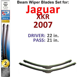 Beam Wiper Blades for 2007 Jaguar XKR (Set of 2) - Premium Automotive from Bronze Coco - Just $32.99! Shop now at Rapidvehicles