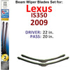 Beam Wiper Blades for 2009 Lexus IS350 (Set of 2) - Premium Automotive from Bronze Coco - Just $32.99! Shop now at Rapidvehicles