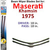 Beam Wiper Blades for 1975 Maserati Khamsin (Set of 2) - Premium Automotive from Bronze Coco - Just $27.99! Shop now at Rapidvehicles