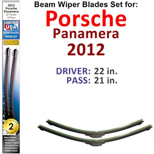 Beam Wiper Blades for 2012 Porsche Panamera (Set of 2) - Premium Automotive from Bronze Coco - Just $32.99! Shop now at Rapidvehicles