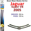 Beam Wiper Blades for 2005 Jaguar Super V8 (Set of 2) - Premium Automotive from Bronze Coco - Just $27.99! Shop now at Rapidvehicles