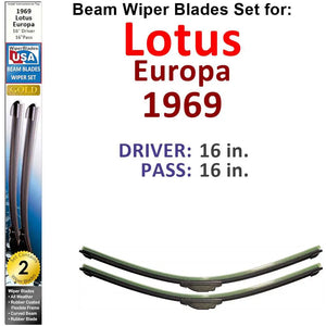 Beam Wiper Blades for 1969 Lotus Europa (Set of 2) - Premium Automotive from Bronze Coco - Just $27.99! Shop now at Rapidvehicles