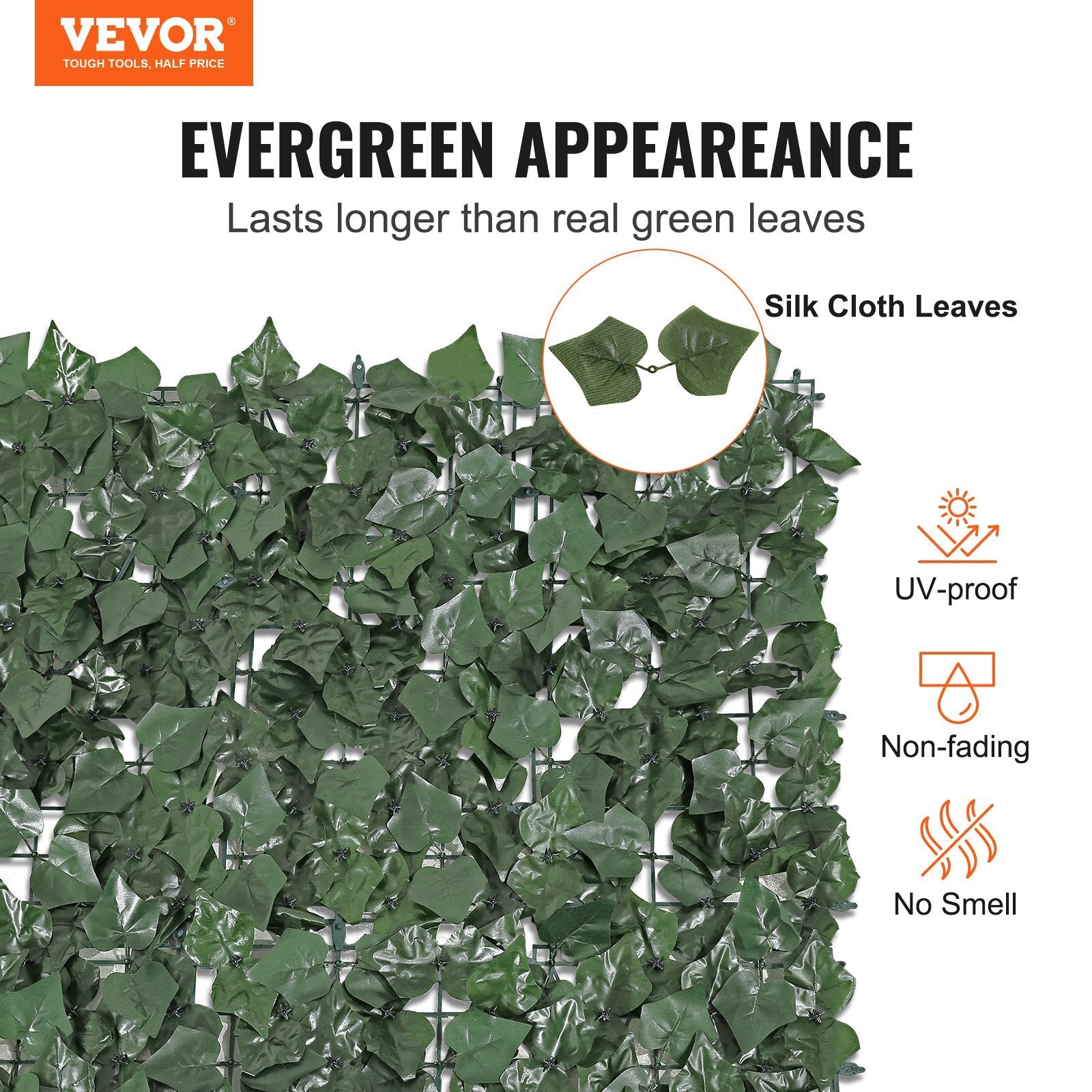 VEVOR Ivy Privacy Fence, 59 x 98 in Artificial Green Wall Screen, Greenery Ivy Fence with Strengthened Joint, Faux Hedges Vine Leaf Decoration for Outdoor Garden, Yard, Balcony, Patio Decor - Premium Faux Ivy Privacy Fence Screen from VEVOR - Just $74.19! Shop now at Rapidvehicles