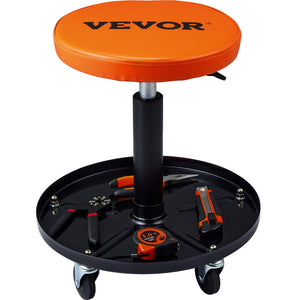 VEVOR Adjustable Mechanics Rolling Creeper Seat Stool Tool Tray for Shop Garage - Premium Shop Stool from VEVOR - Just $47.59! Shop now at Rapidvehicles