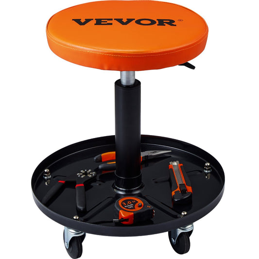 VEVOR Adjustable Mechanics Rolling Creeper Seat Stool Tool Tray - Premium Shop Stool from VEVOR - Just $51.32! Shop now at Rapidvehicles