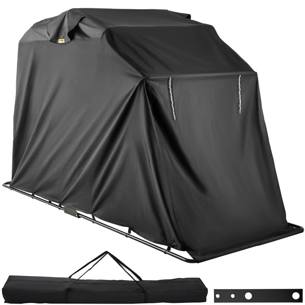 VEVOR Motorcycle Shelter Shed Strong Frame Motorbike Garage Waterproof 106.3"x 41.3"x 61" Motorbike Cover Tent Scooter Shelter 120055 Hoods for Vehicles