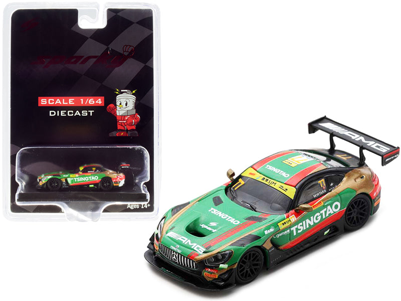 Mercedes-AMG GT3 #77 Edoardo Mortara Mercedes-AMG Team Craft-Bamboo Racing FIA GT World Cup Macau (2019) 1/64 Diecast Model Car by Sparky - Premium  from Sparky - Just $25.99! Shop now at Rapidvehicles