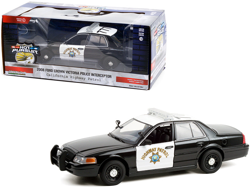 2008 Ford Crown Victoria Police Interceptor Black and White CHP - Premium  from Rapidvehicles - Just $63.99! Shop now at Rapidvehicles