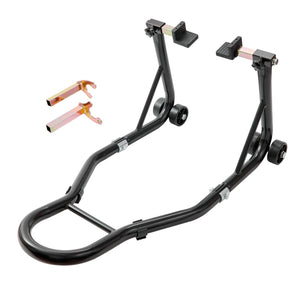 VEVOR Motorcycle Rear Wheel Stand, with U + L Fork Swingarm Spool, 850 lbs Capacity Heavy Duty Rear Wheel Stand Motorcycle Lift Jack Stand, for Suzuki Yamaha Honda Kawasaki, Black - Premium Motorcycle Wheel Lift Stand from VEVOR - Just $68.99! Shop now at Rapidvehicles