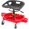 VEVOR Rolling Garage Stool, 300LBS Capacity, Adjustable Height from 18 in to 23 in, 360-degree Swivel Wheels (4"), Large Tool Tray with Two Bottle Holder, for Workshop, Auto Repair Shop, Red - Premium Shop Stool from VEVOR - Just $89.59! Shop now at Rapidvehicles