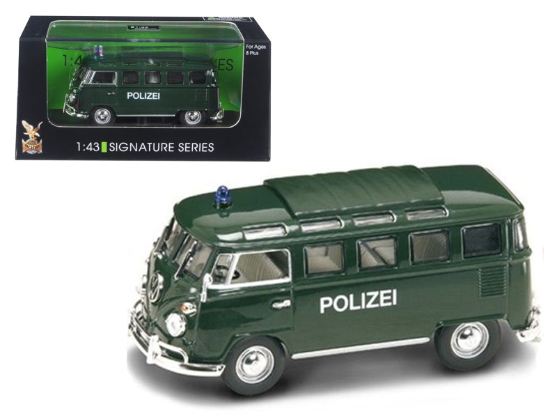 1962 Volkswagen Microbus Police Green 1/43 Diecast Car Model by Road Signature - Premium Police Models from Road Signature - Just $28.20! Shop now at Rapidvehicles