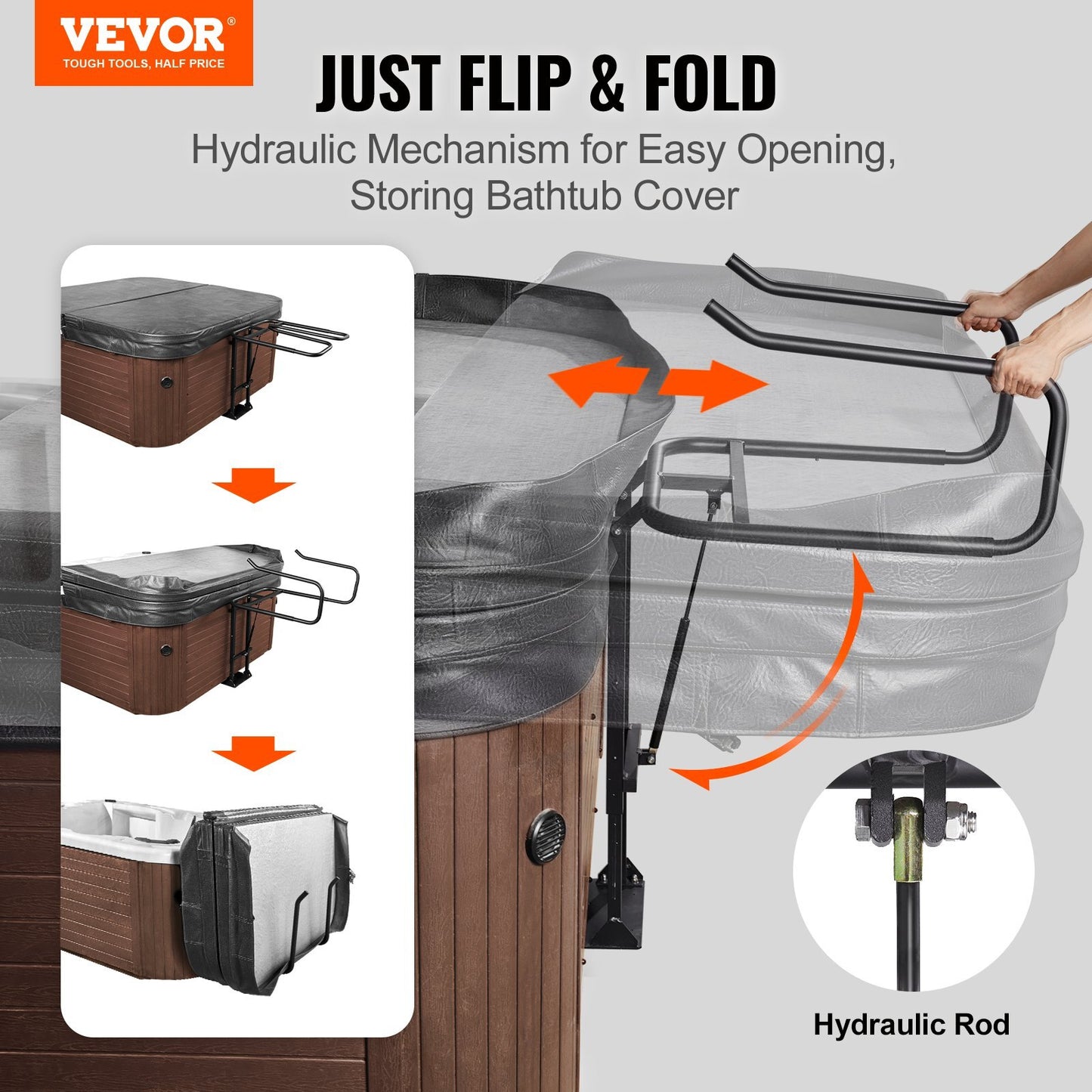 VEVOR Hot Tub Cover Lift, Spa Cover Lift, Hydraulic, Height 33.1" - Premium Bath & Shower Safety Seating from VEVOR - Just $152.27! Shop now at Rapidvehicles