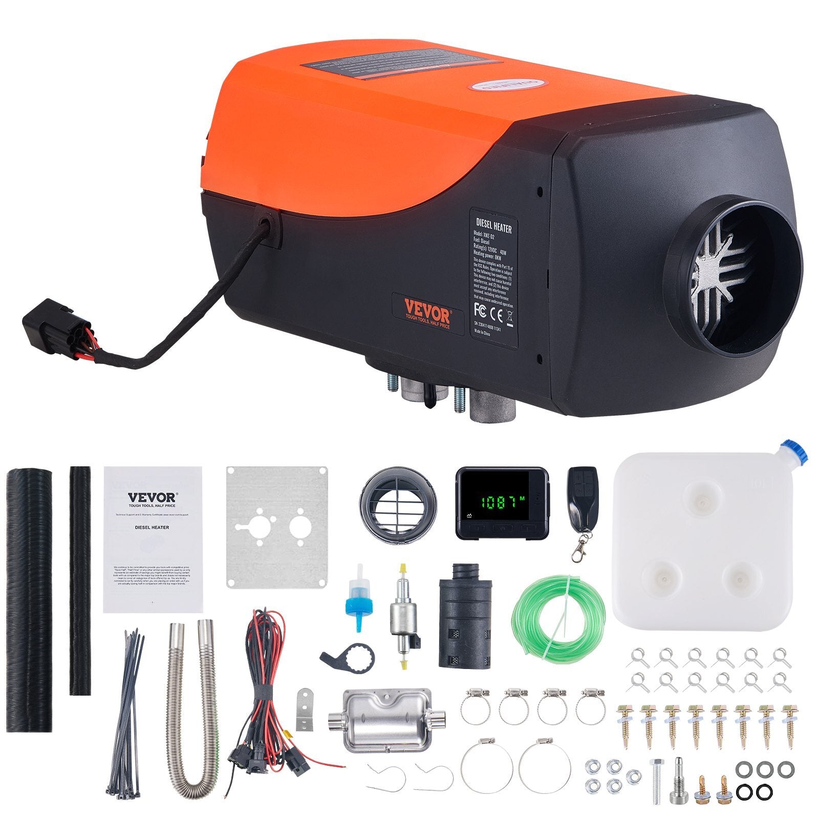 VEVOR Diesel Air Heater, 12V 5KW Diesel Heater with Remote Control and LCD, 10L Fuel Tank Diesel Parking Heater, Rapid Heating and Low Noise for RV Trailer Camper Van Boat And Indoors - Premium Diesel Heater from VEVOR - Just $117.02! Shop now at Rapidvehicles