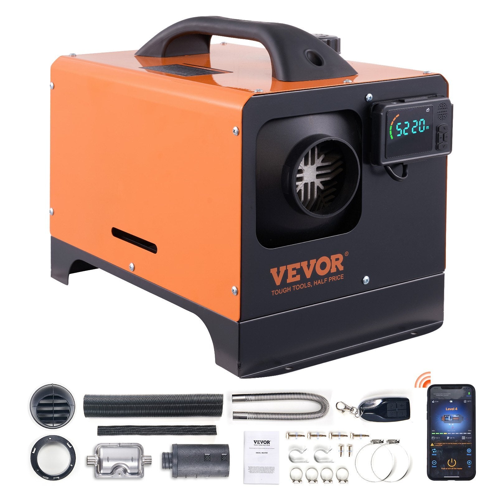 VEVOR Diesel Air Heater All-in-one 12V 8KW Bluetooth App LCD for Car RV Indoors - Premium Diesel Heater from VEVOR - Just $127.39! Shop now at Rapidvehicles