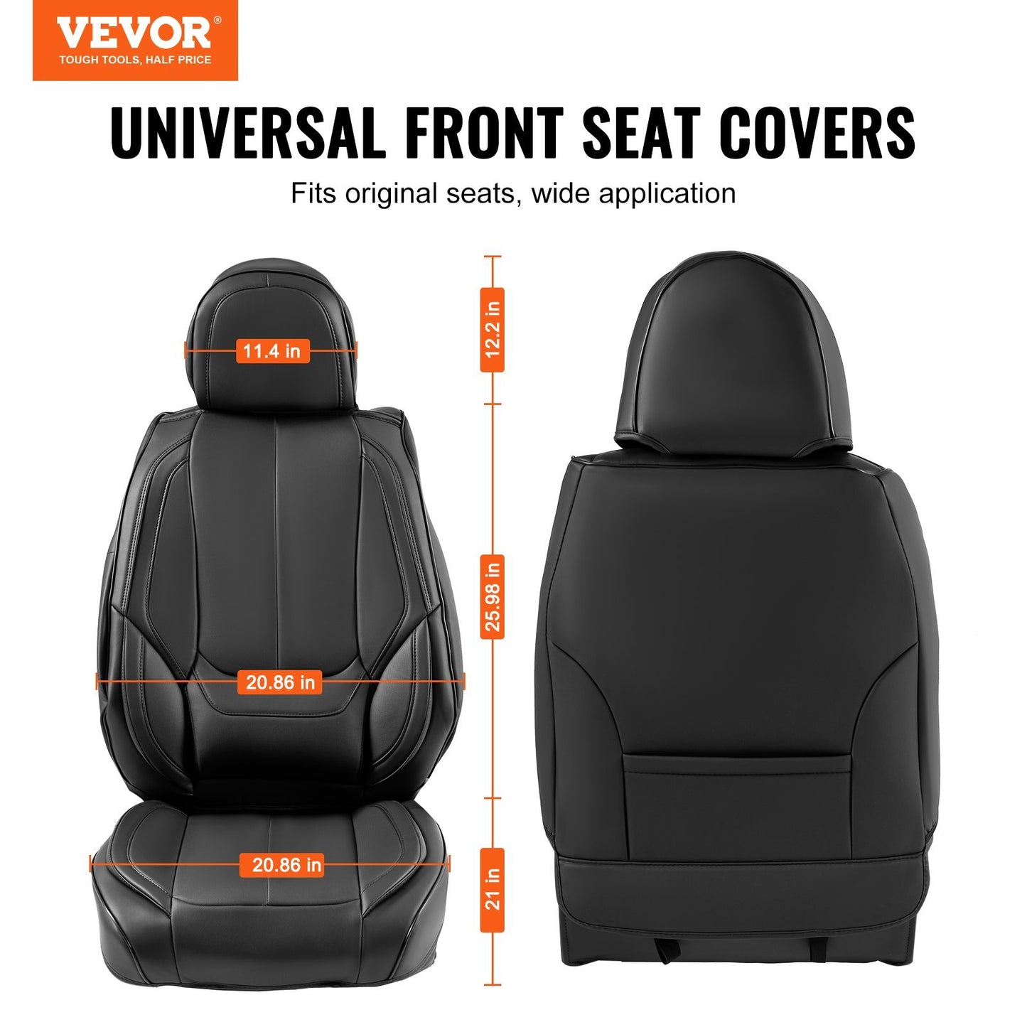 VEVOR Seat Covers, Universal Car Seat Covers Front Seats, 6pcs - Premium Seat Covers from VEVOR - Just $83.99! Shop now at Rapidvehicles