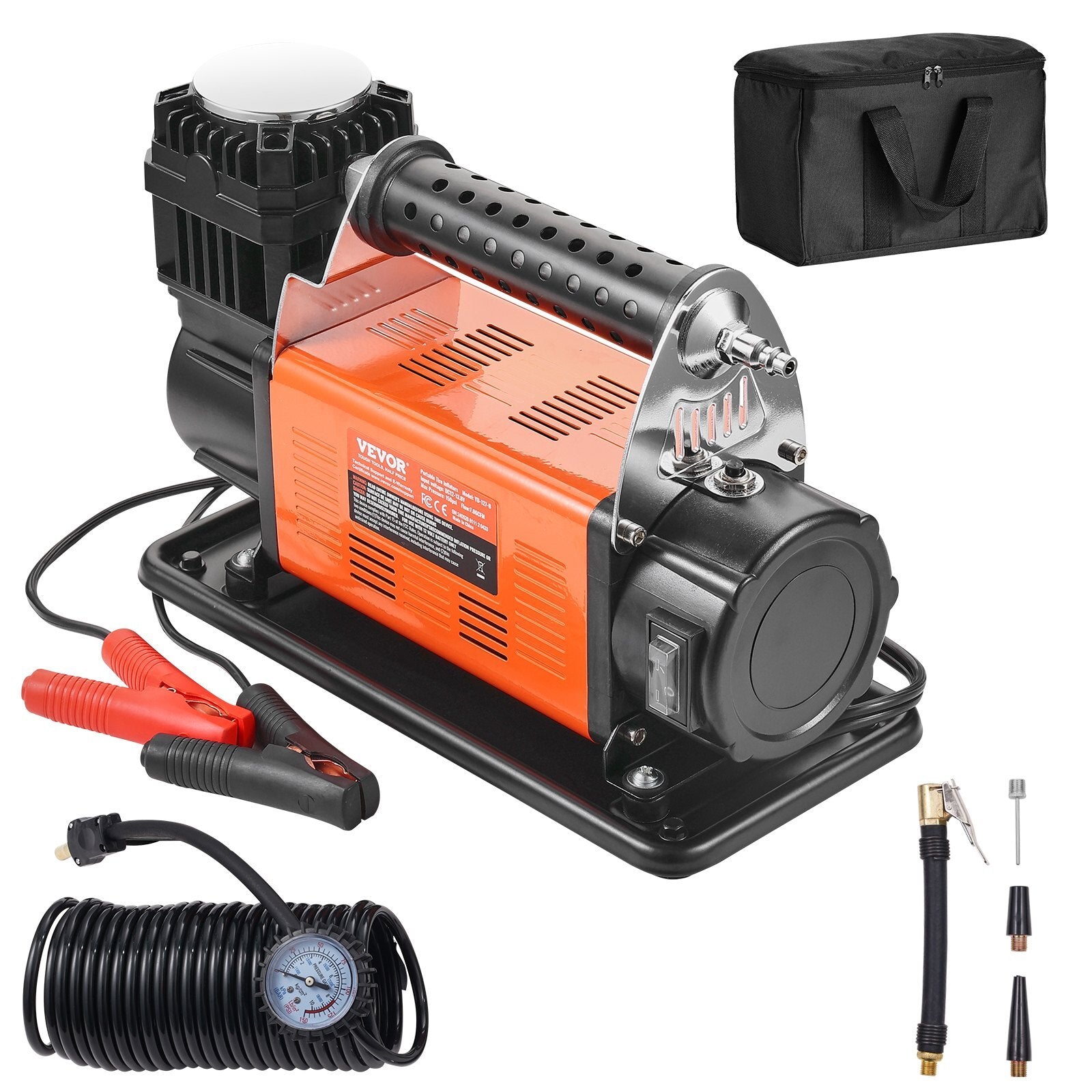 VEVOR Heavy Duty Air Compressor 7.06CFM 150PSI Portable Tire Inflator Air Pump - Premium Tire Inflators from VEVOR - Just $133.99! Shop now at Rapidvehicles