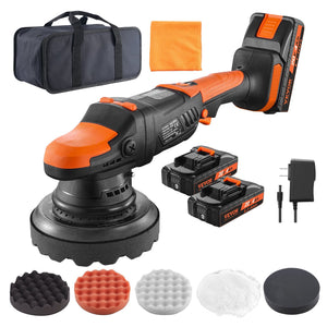 VEVOR 20V Cordless Buffer Polisher 6" Brushless Polisher with 2PCS 4.0Ah Battery - Premium Buffer Polisher from VEVOR - Just $173.99! Shop now at Rapidvehicles