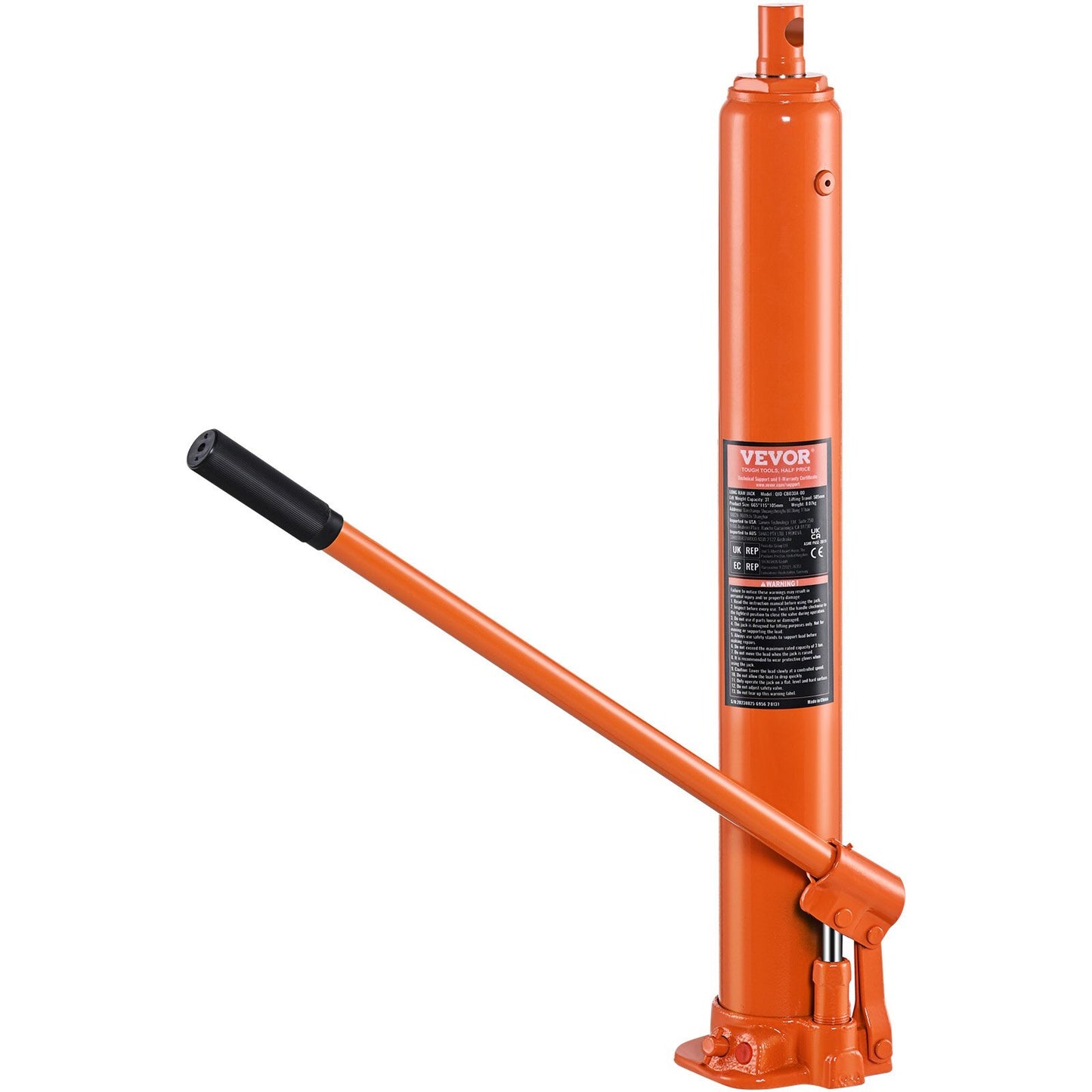 VEVOR Hydraulic Long Ram Jack, 4 Ton Engine Hoist Cylinder with - Premium Long Ram Jack from VEVOR - Just $72.99! Shop now at Rapidvehicles