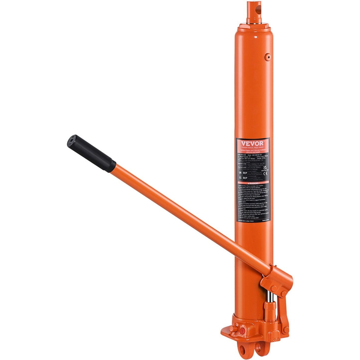 VEVOR Hydraulic Long Ram Jack 3Ton Clevis Base Engine Hoist - Premium Long Ram Jack from VEVOR - Just $70.99! Shop now at Rapidvehicles