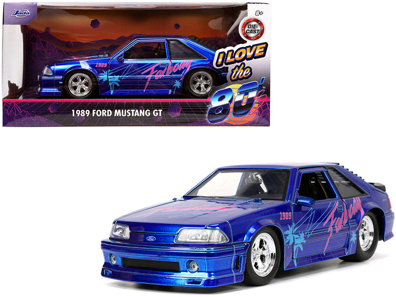 1989 Ford Mustang GT "Fox Body" Candy Blue with Graphics "I Love - Premium  from Rapidvehicles - Just $53.99! Shop now at Rapidvehicles