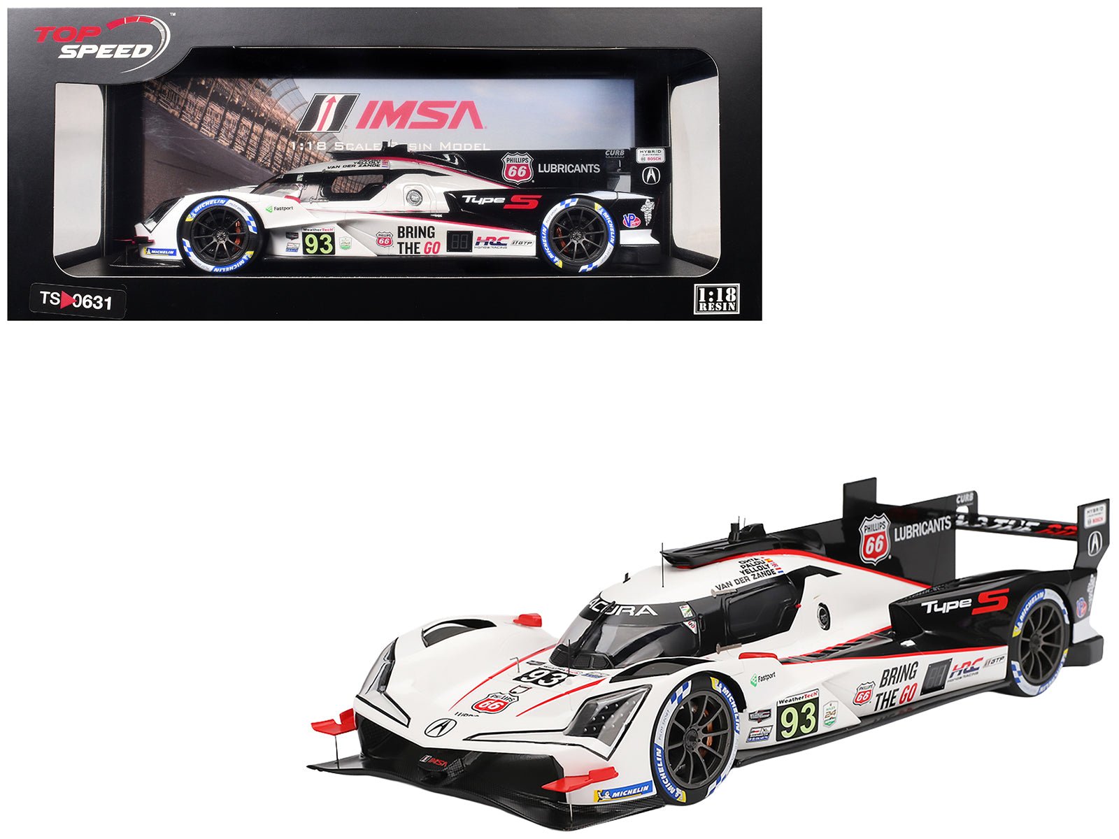 Acura ARX - 06 GTP 93 Kakunoshin Ohta - Alex Palou - Renger van der Zande - Nick Yelloly "Acura Meyer Shank Racing with Curb - Agajanian" "24 Hours of Daytona" (2025) 1/18 Model Car by Top Speed free shipping USA - Rapid Vehicles