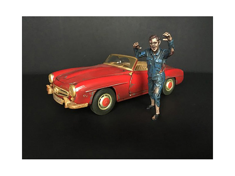 Zombie Mechanic Figurine II for 1/24 Scale Models by American Diorama - Use code SHOPAPP15 to get 15 percent off