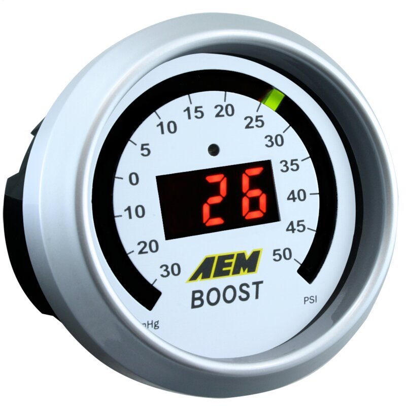 AEM Electronics 52mm Digital Boost Gauge 35 PSI - Rapid Vehicles