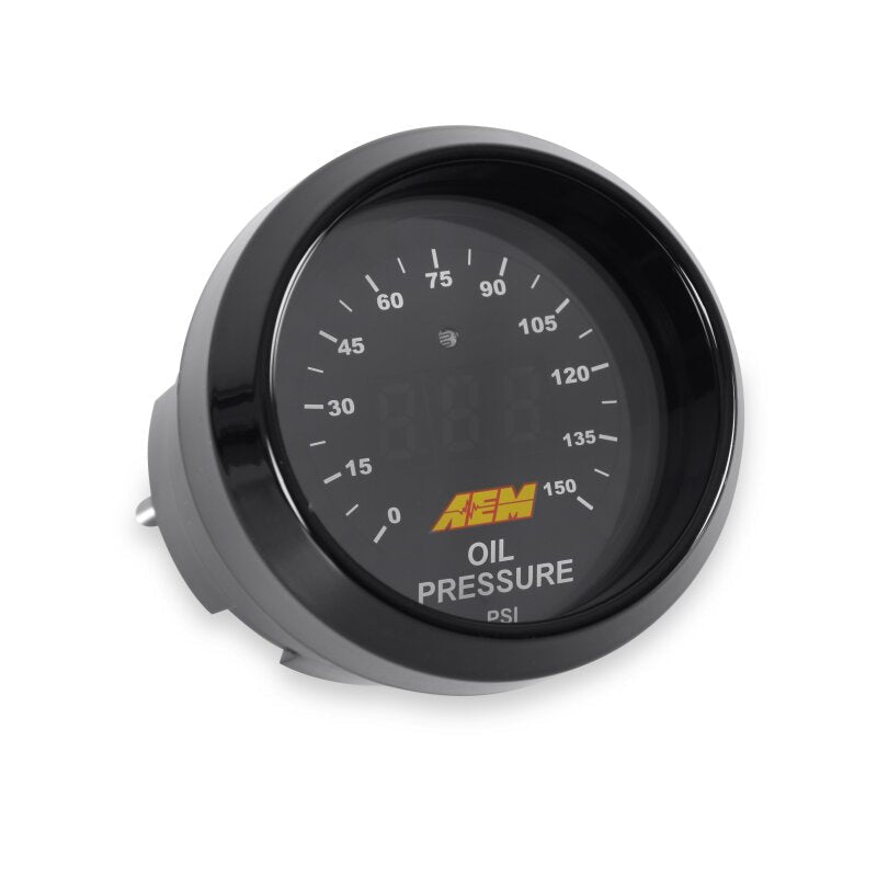 AEM Electronics 52mm Digital Oil Pressure Gauge 0-150 PSI - Rapid Vehicles