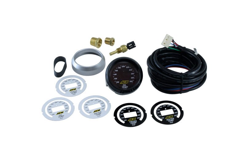 AEM Electronics 52mm Digital Oil Water Temperature Gauge 100-300 F - Rapid Vehicles