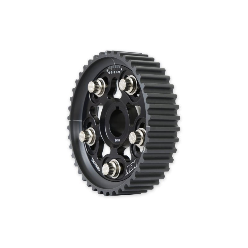 AEM Electronics Tru-Time Cam Gear Black 5-Bolt Honda B Series - Rapid Vehicles