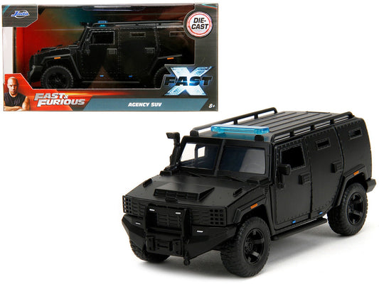 Agency SUV Matt Black "Fast X" (2023) Movie "Fast & Furious" Series 1/32 Diecast Model Car by Jada free shipping USA - Rapid Vehicles