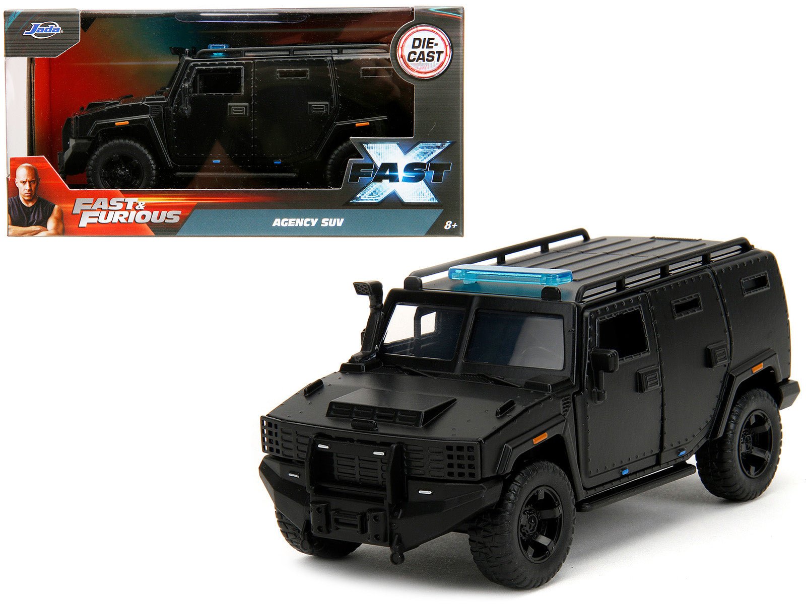 Agency SUV Matt Black "Fast X" (2023) Movie "Fast & Furious" Series 1/32 Diecast Model Car by Jada free shipping USA - Rapid Vehicles