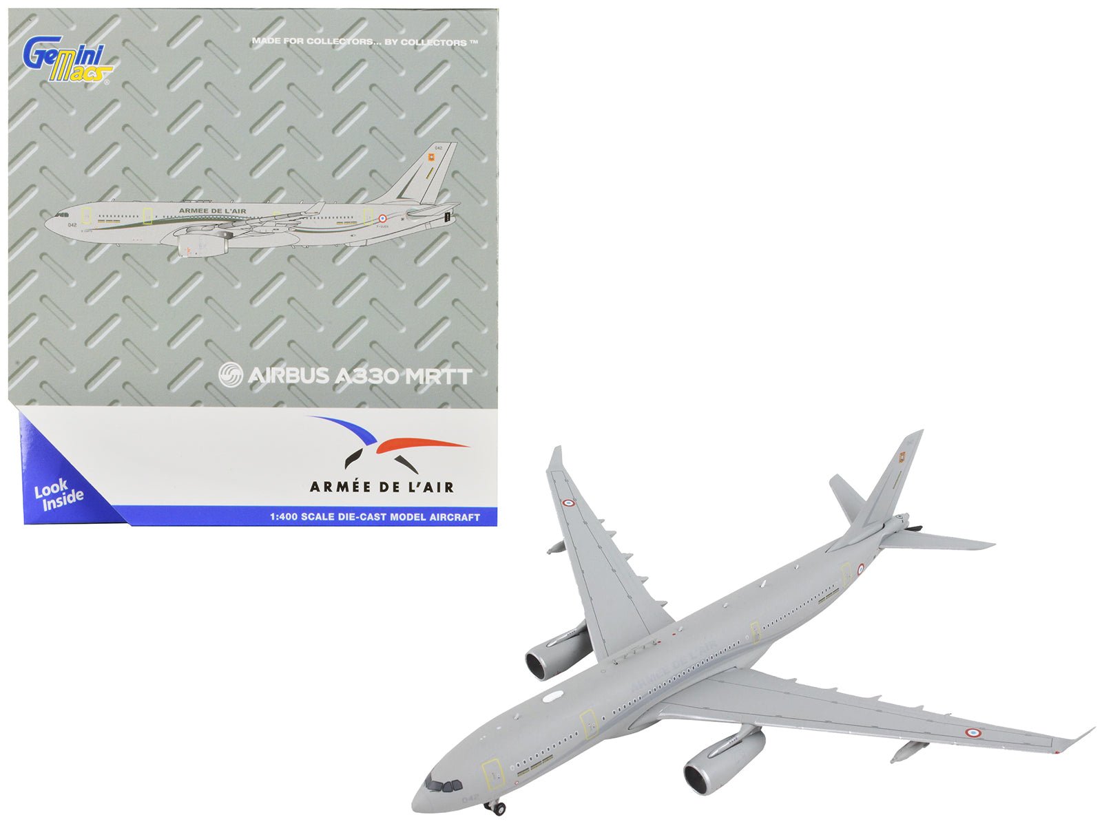 Airbus A330 MRTT Tanker Aircraft "Armee de l'Air - French Air Force" Gray "Gemini Macs" Series 1/400 Diecast Model Airplane by GeminiJets free shipping USA - Rapid Vehicles