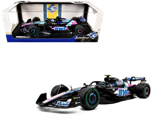 Alpine A524 31 Esteban Ocon "BWT" 2nd Place F1 "Sao Paulo GP" (2024) "Competition" Series 1/18 Diecast Model Car by Solido free shipping USA - Rapid Vehicles