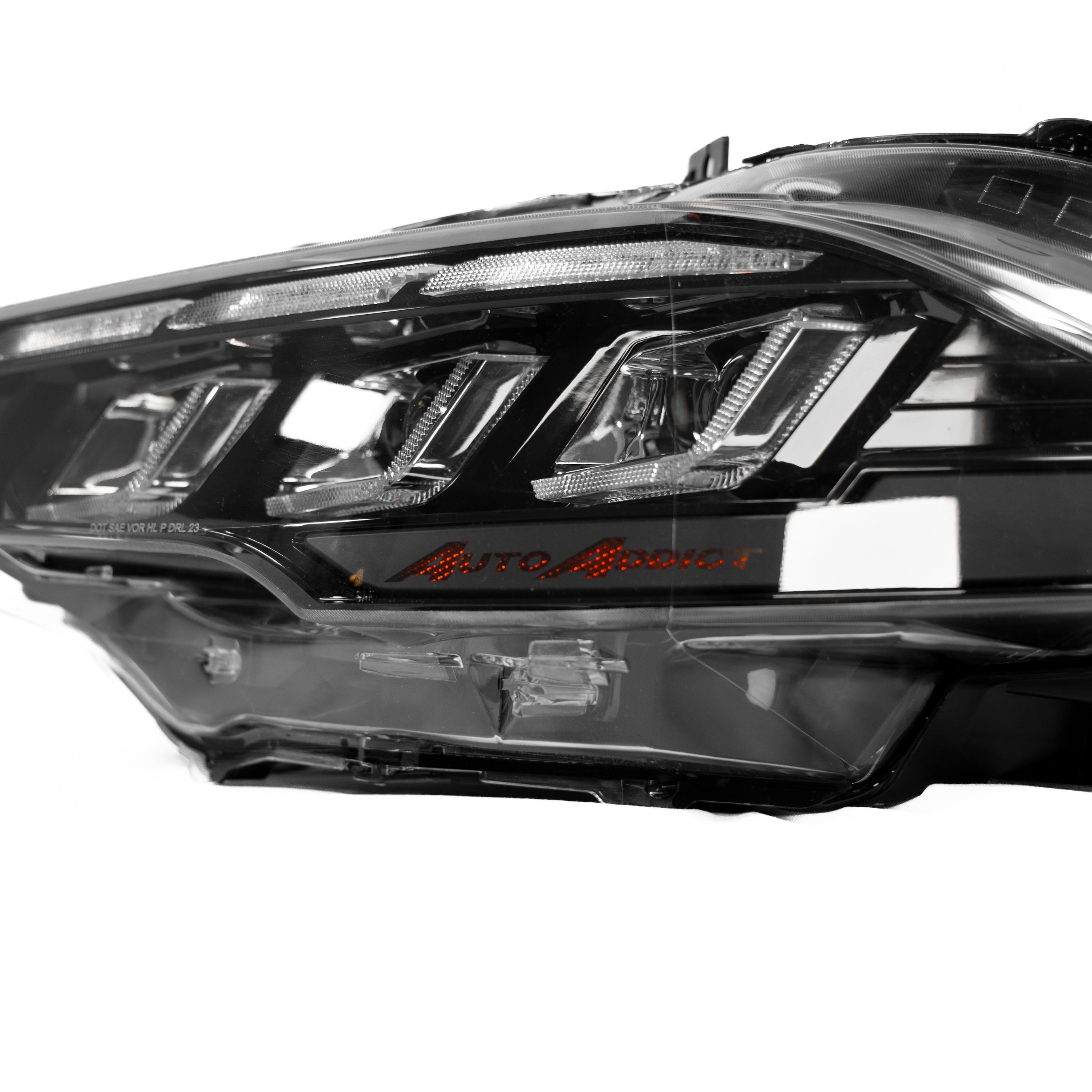 2018-2023 Ford Mustang Projector Headlights S650 Style LED Amber Sequential Turn Signals