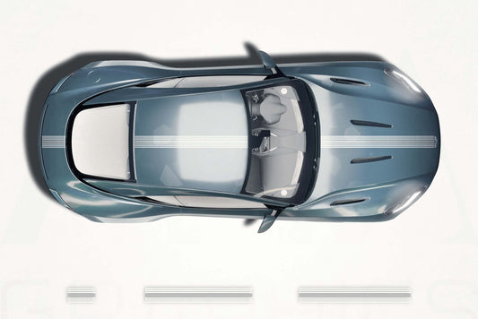 Aston Martin DB11 Center Racing Stripes – Vinyl Decal Kit - Rapid Vehicles