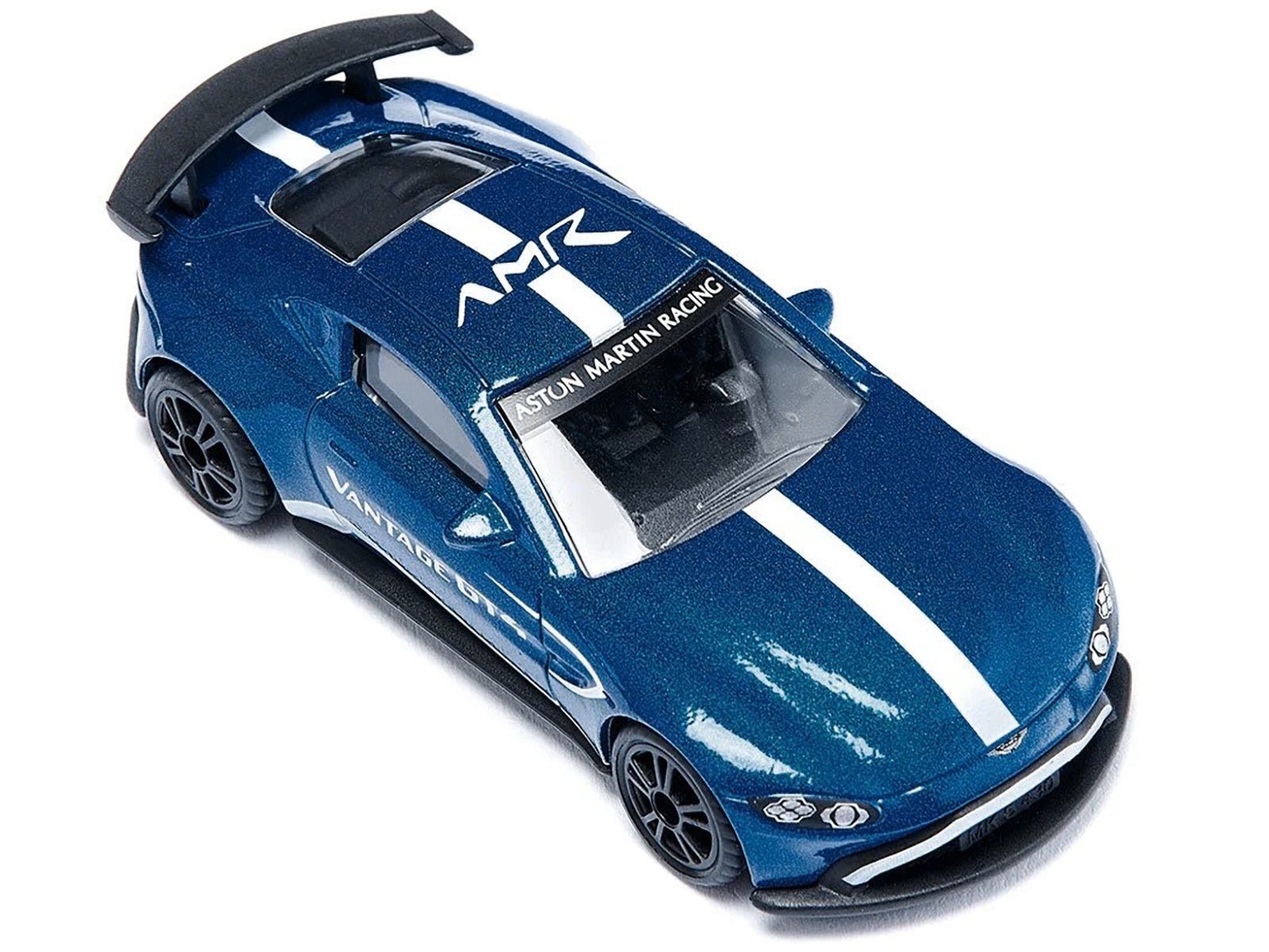 Aston Martin Vantage GT4 Blue Metallic with White Stripes Diecast Model Car by Siku - Rapid Vehicles