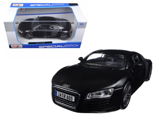 Audi R8 Matt Black "Special Edition" Series 1/24 Diecast Model Car by Maisto free shipping USA - Rapid Vehicles