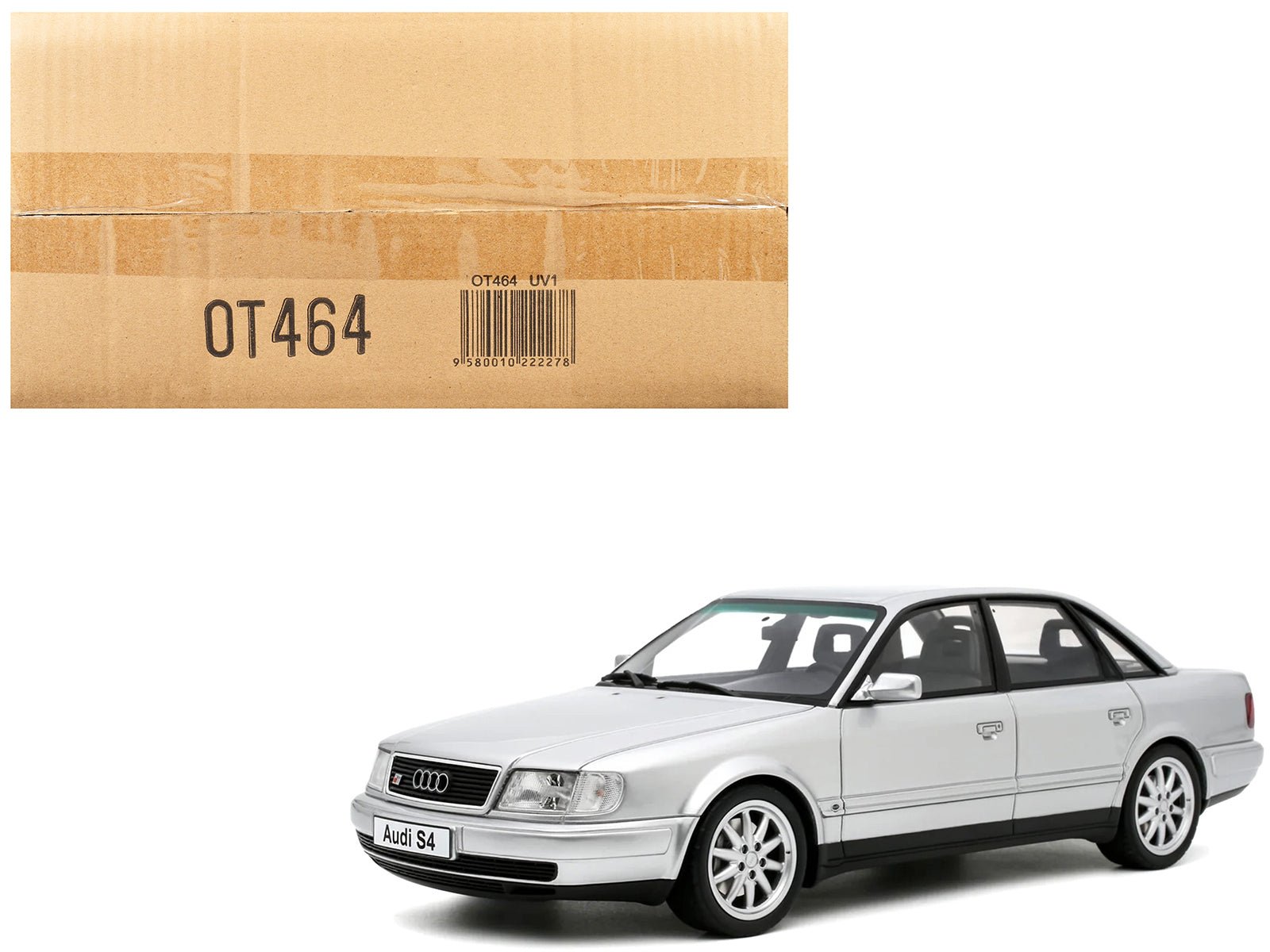 Audi S4 (C4) 4.2 V8 Crystal Silver Metallic Limited Edition to 2000 pieces Worldwide 1/18 Model Car by Otto Mobile free shipping USA - Rapid Vehicles
