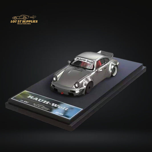 AuroraModel Porsche RWB 964 Liquid Silver Ducktail 1:64 - Rapid Vehicles