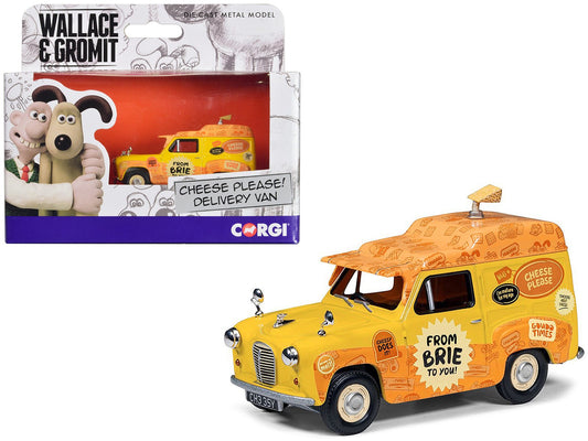 Austin A35 Van RHD (Right Hand Drive) Yellow "Cheese Please" "Wallace & Gromit" Diecast Model Car by Corgi free shipping USA - Rapid Vehicles