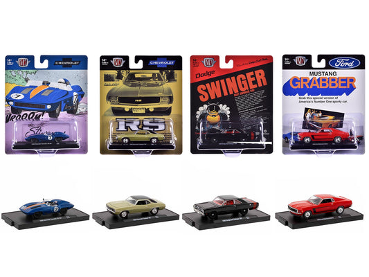 "Auto - Drivers" Set of 4 pieces in Blister Packs Release 111 Limited Edition to 9600 pieces Worldwide 1/64 Diecast Model Cars by M2 Machines free shipping USA - Rapid Vehicles