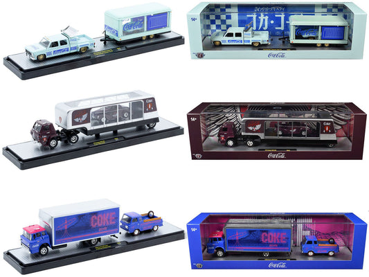 Auto Haulers "Coca - Cola" Set of 3 pieces Release 42 Limited Edition to 8200 pieces Worldwide 1/64 Diecast Models by M2 Machines free shipping USA - Rapid Vehicles