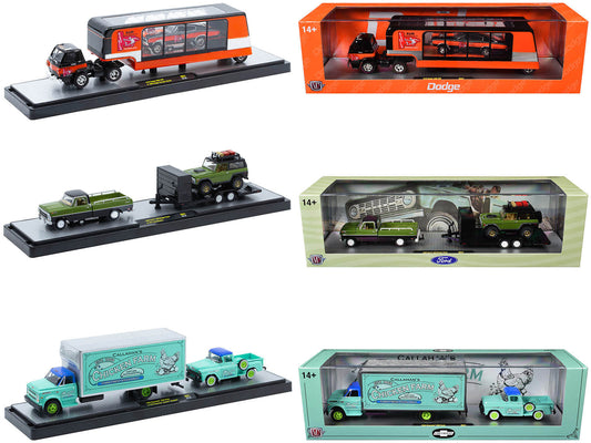 Auto Haulers Set of 3 Trucks Release 91 Limited Edition to 8000 pieces Worldwide 1/64 Diecast Model Cars by M2 Machines free shipping USA - Rapid Vehicles