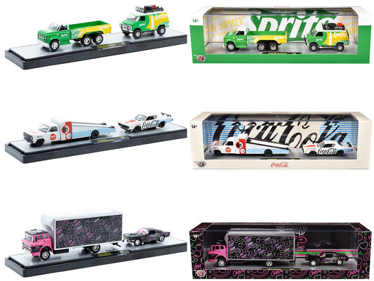 Auto Haulers "Soda" Set of 3 pieces Release 38 Limited Edition to 8000 pieces Worldwide 1/64 Diecast Models by M2 Machines free shipping USA - Rapid Vehicles
