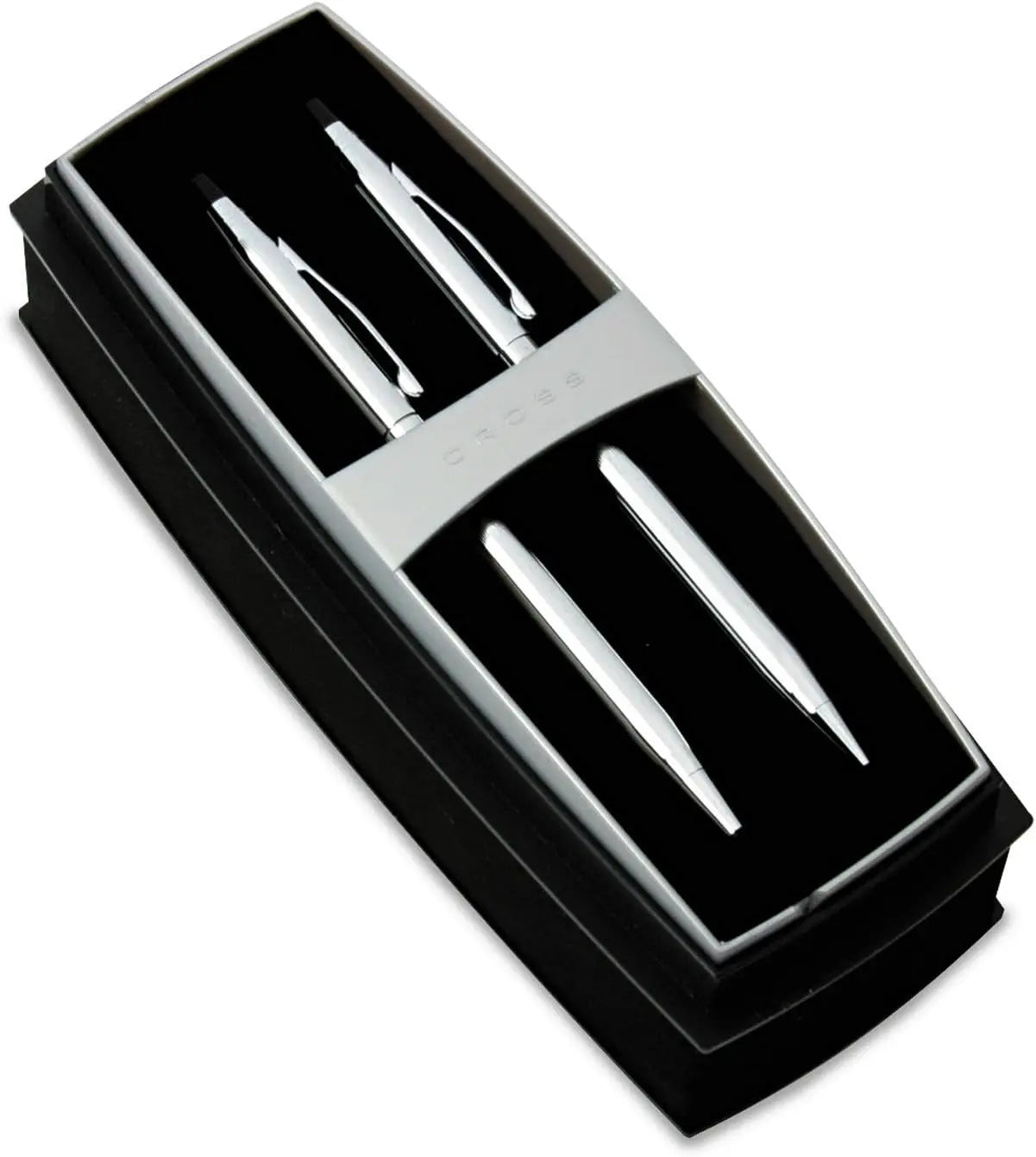 Classic Century Refillable Medium Ballpoint Pen and 0.7Mm Pencil Set, Includes Premium Gift Box - Lustrous Chrome